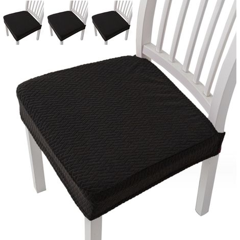 4 housses de chaise imperméables en polyester, modernes, réutilisables et élastiques, pour chaises de salle à manger ou de cuisine (1/5)