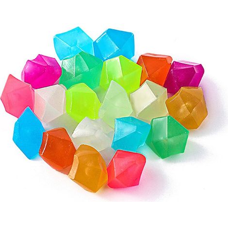 Aquarium en pierres lumineuses - Pierres lumineuses - En forme de diamant - 500 pièces - Blanc