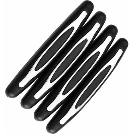 Lot de 4 protections de bord de portière de voiture (110 x 15 mm) en PVC noir, anti-rayures et anti-collision, pour berline, camion et SUV. (1/5)