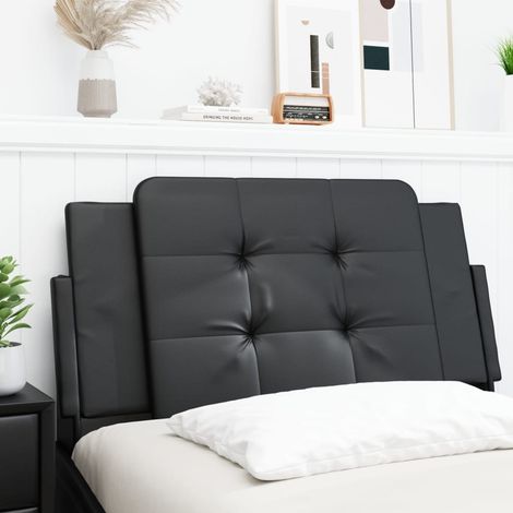 Coussin de tête de lit noir 100cm similicuir (1/5)