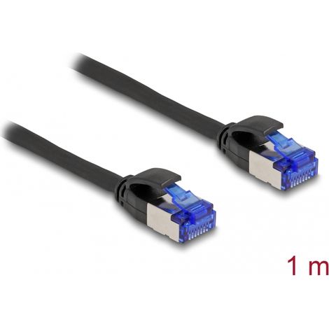 Delock 80227 cable de red rj45 cat.6a s/ftp slim 1 m negro