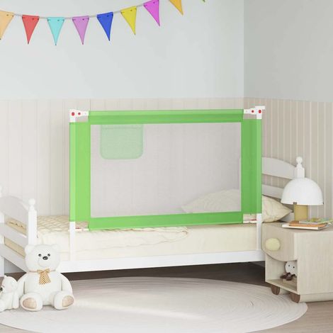 10191 vidaXL Toddler Safety Bed Rail Green 120x25 cm Fabric (1/5)