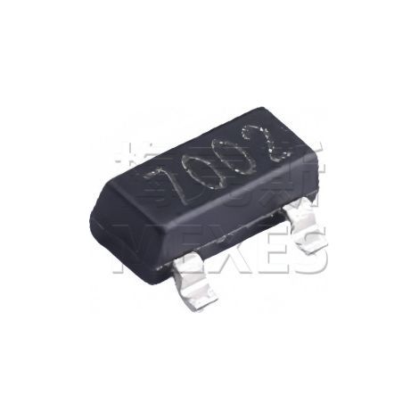 TWGMC 2N7002 SOT-23 N-Kanal-Niederspannungs-MOSFET mit aufgedruckter 7002-Kennzeichnung. 5 Stück verfügbar.