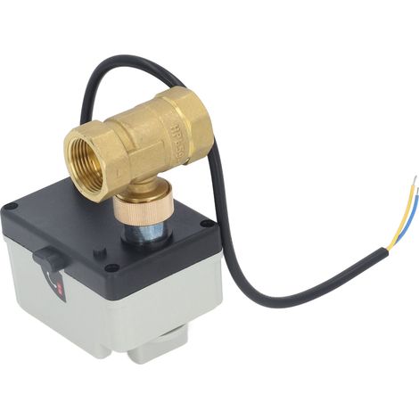 Vanne à bille motorisée normalement fermée, IP54, corps en laiton, enveloppe en ABS, 2 voies, vanne électrique à bille DC12-24V, DN20 3/4 po