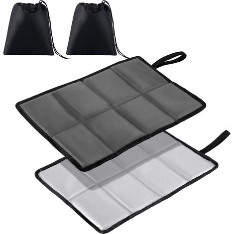 Tapis de sol camping 2 pièces avec coussins extérieurs, pliables, résistants à l’humidité et isolants, lavables en machine, idéaux pour pique-niques et randonnées (1/5)