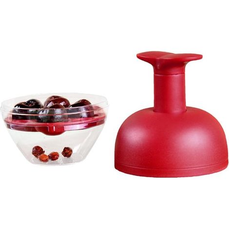 Snocciolatore per ciliegie, snocciolatore per frutta, preparazione della frutta, 4 fori, 15,5 x 10 cm, non specificato (1/5)