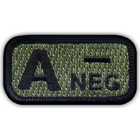 Patchion Blutgruppe A „neg“ Akupunktur-Foliage – Aufbügel-/Heißsiegel-Rückseite – Gestickter Aufnäher/Abzeichen/Emblem
