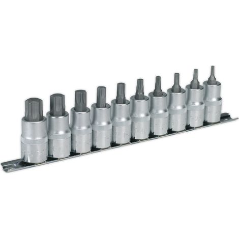 Sealey TRX-Star Socket Bit Set 10pc 1/2""Sq Drive AK6208