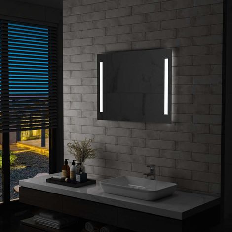 vidaXL Specchio da Parete a LED per Bagno 80x60 cm (1/5)