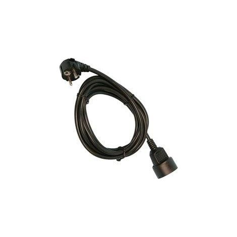 Elektroverlängerung 5 Meter schwarz PVC