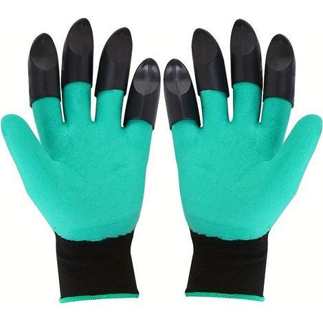 Gants de jardinage anti-épines Lot de deux gants à griffes pour creuser et désherber Gants de jardin imperméables et résistants à l'abrasion, gants outils spéciaux pour planter et repiquer les fleur (1/5)