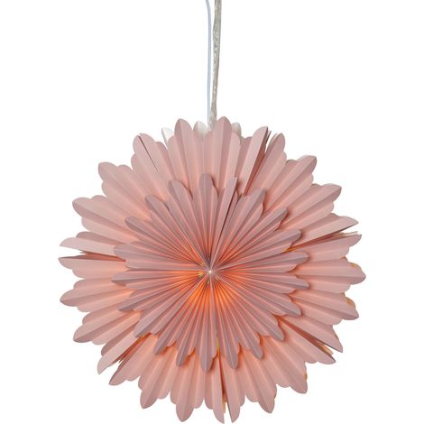 EGLO Weihnachtsstern für innen, Dekostern aus Papier zum Aufhängen, Fensterdeko in Rosa, 3D Adventsstern, Wand Deko Wohnzimmer, Ø 50 cm (1/5)