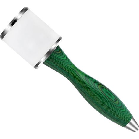 Lntyq Nylon-Lederhammer mit Holzgriff, Lederhammer, Nähkeule aus Rindsleder, gerader Kopf, 20,3 cm (grün) (1/5)