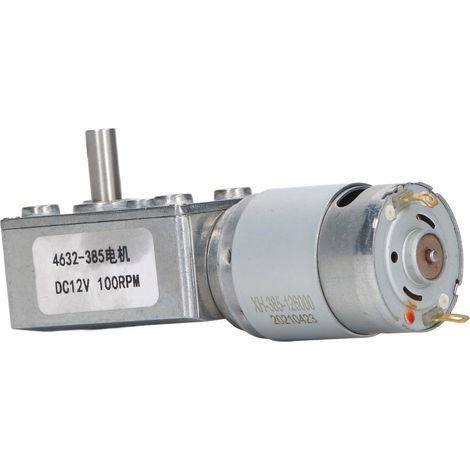 Motoréducteur à turbine à vis sans fin autobloquant, 12 V CC, rotation horaire/antihoraire, pour treuil de porte/fenêtre, 100 tr/min (1/5)