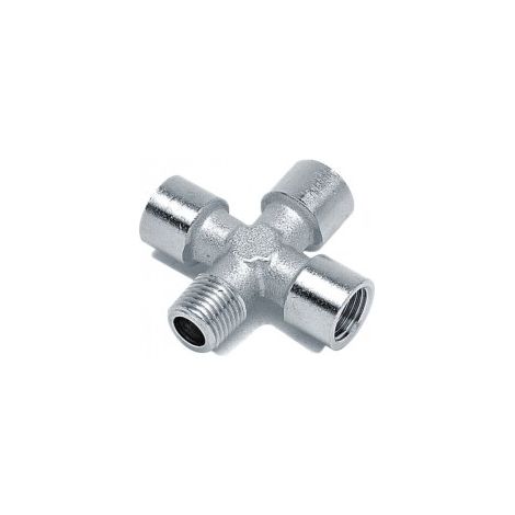 RACCORDO A CROCE FILETTATO MFFF 1/8" 1/4" 3/8" 1/2"  1/4"