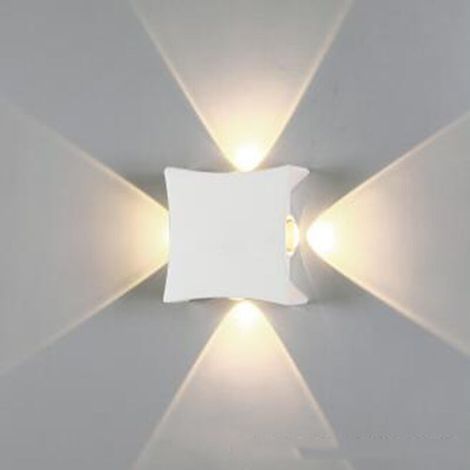 4W Moderne Applique Murale LED Lampe Murale Imperméable IP65 Aluminium Lampe de Mur LED Intérieur Extérieur pour Salle de Bains Salon Chambre à Coucher Couloir Escalier Entrée Porche - Lumière chaude (1/3)