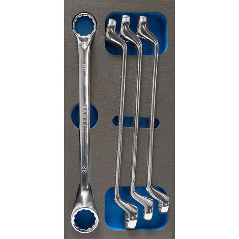 Set 4 llaves poligonales 21/23-30/32mm bandeja termoformada blanda Fervi TM01/031