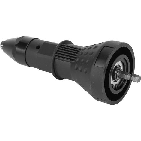 Adaptateur pour pistolet à riveter électrique, kit d'outils pour perceuse électrique, noir (1/5)