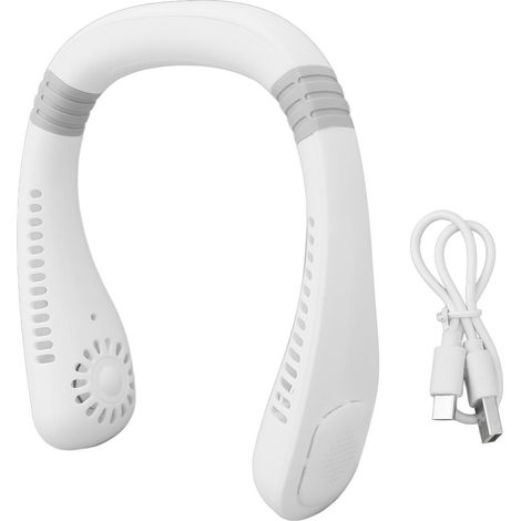 Ventilateur portable léger et silencieux sans pales, mini ventilateur électrique rechargeable avec affichage numérique LED, idéal pour le sport (1/5)