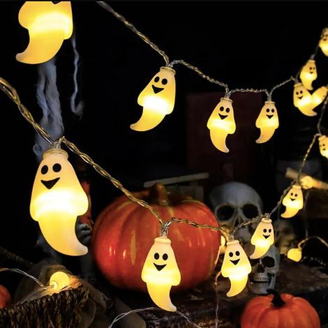 Guirlande lumineuse d'Halloween 3M 20 LED chauve-souris avec minuterie, décoration d'Halloween et d'automne, guirlande lumineuse à p (1/5)