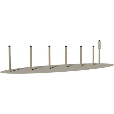 Slalom h150 Giochipark 6 piquets 9x9cm panneau inclus bois stratifié - 1 Kg (1/2)