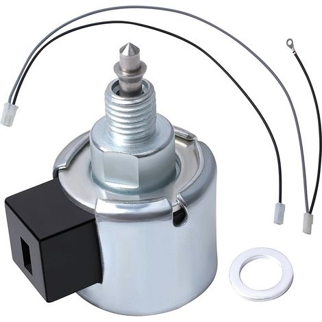 – Solénoïde d'arrêt de carburant – Électrovanne métal haute qualité – Compatible Briggs et Stratton – Réduit les fuites de carburant - FS-33R877-A1 (1/5)