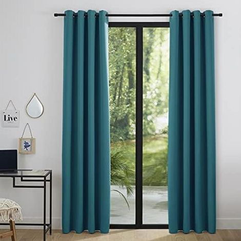 Lot de 2 Rideaux occultant et obscurcissant 150 x 250 cm (Lot de 2 Rideaux occultant 150 x 250 cm, Turquoise)