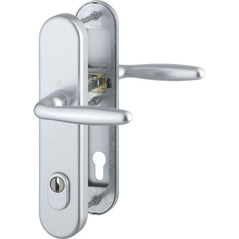 HOPPE® Schutz-Drückergarnitur mit Langschild Verona 1510/3332ZA/3310, 10/92 mm, Aluminium, 3667231 (1/2)
