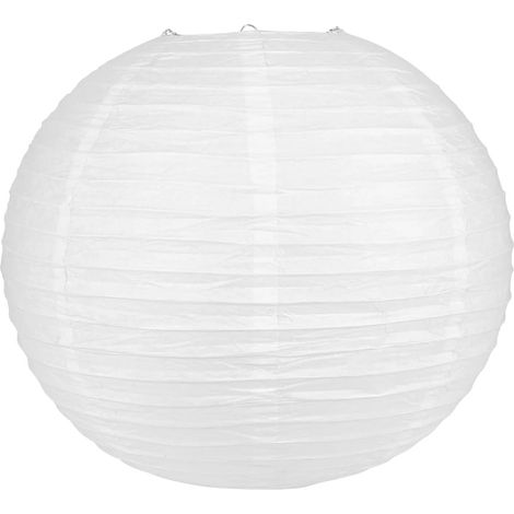 1 Abat-jour rond papier style japonais diamètre 45 cm structure métal léger pour jardin fête mariage