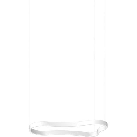 Ideal Lux Sospensione Moderna WAVES-1 1 luce LED integrato Bianco Materie Plastiche/Alluminio