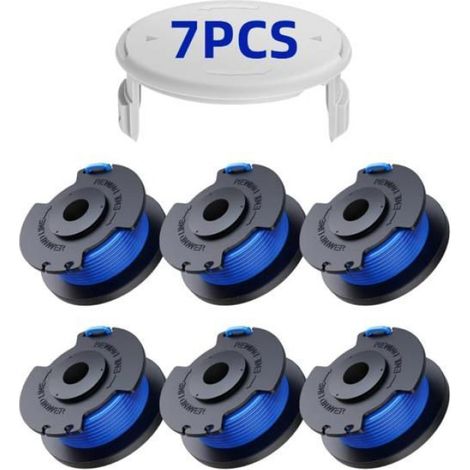 7 Pack Bobine Fil Coupe Bordure remplacements pour Ryobi One + AC14RL3A 18v 24v 40v Coupe Bordures, Bobine 1,6mm, Longueur 20,11m (1/5)