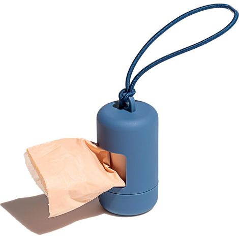 Distributeur de sacs à déjections canines avec attache pour laisse, étanche, bouchon à vis facile à remplir, comprend 1 rouleau de sacs à déjections.-AquaForge (1/5)