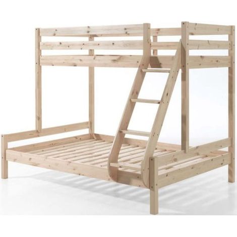 Lit superposé Triple pour 3 personnes bois - bois de pin (1/2)