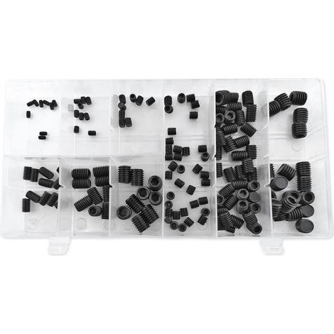Assortiment de vis de blocage sans tête – Lot de 150 pièces – M3 à M10 – Pour bois dur et teck – Vissage rapide en série