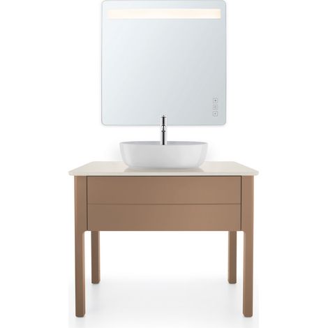 Console en pierre de quartz Duravit Luv LU9469, largeur 988mm, (1/4)