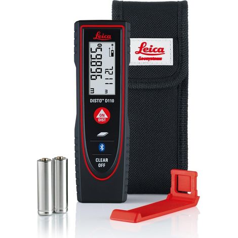 Leica DISTO D110 – compatto metro laser dotato di Bluetooth (associazione tramite app) per la misura di distanze e superfici (utilizzabile negli ambienti interni con una portata di 60 m) (1/5)