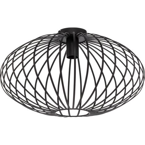 [NEUWERTIG] B-Ware Lindby Deckenleuchte Maivi Schwarz 50 Cm Eisen Käfig Deckenlampe Lampe Leuchte