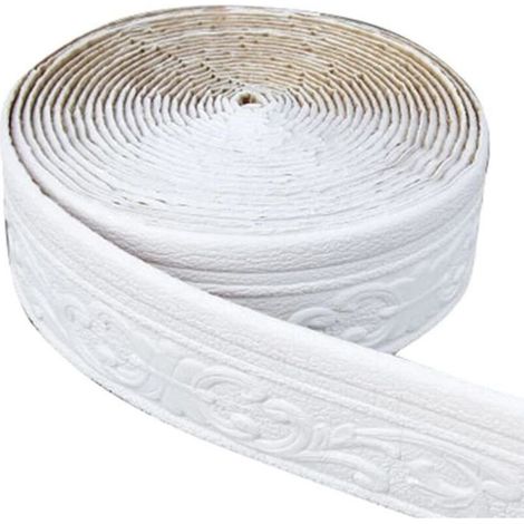 frise murale autocollante 10mx8cmx5mm moulure murale adhesive,plinthe de recouvrement pour plafonds,ligne imperméable anti-collision (1/4)
