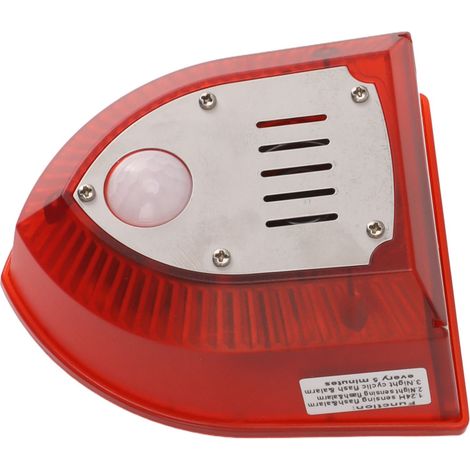 Alarme solaire répulsive pour animaux, sirène sonore et lumineuse à induction, alarme extérieure pour vergers, plantations de thé, villas et fermes. (1/5)
