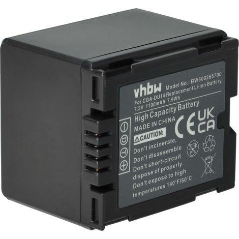 vhbw Akku Ersatz für Hitachi DZ-BP14s, DZ-BP07s, DZ-BP21s für Kamera (1100 mAh, 7,2 V, Li-Ion) (1/5)