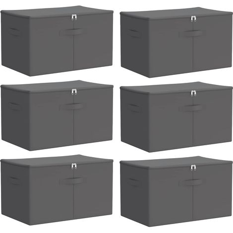 Aufbewahrungsbox 6 stk. Vliesstoff 55 x 35 x 32 cm 61,6 L vidaXL