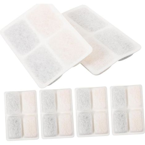 6 pièces Filtre Actif pour Fontaine à Eau Chat Lot Filtration des Impuretés et Poils Compatible Distributeurs Eau pour Animaux Installation Facile et Entretien Pratique (1/5)
