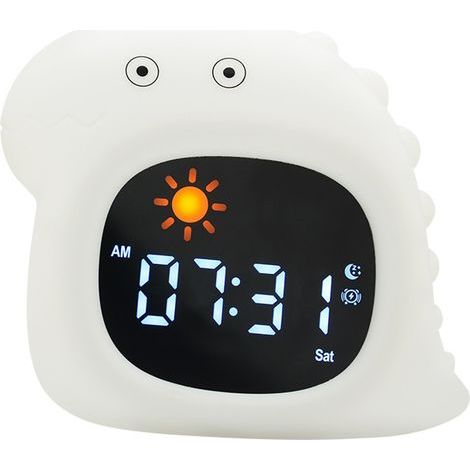 Children's alarm clock with night light, snooze function, date display and 6 types of white noise. (1/5)