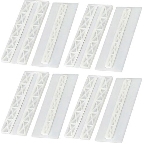 Ensemble de 4 supports muraux pour panneaux de brassage de câbles, sans perçage ni trace, avec organiseur de prises suspendu.-10X3CM-White (1/3)