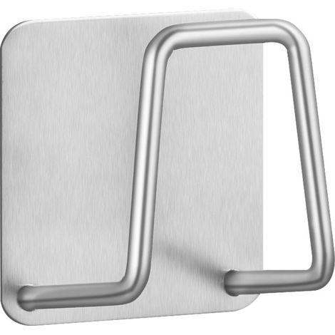 Égouttoir d'évier en acier inoxydable argenté, support de bonde durable –