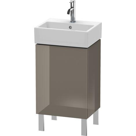 Duravit Meuble sous-lavabo L-Cube vertical, 1 porte, à charnières à droite, 43,4x34,1 cm, pour Vero Air 072445, Coloris: Laque haute brillance Gris Flanelle - LC6750R8989 (1/5)