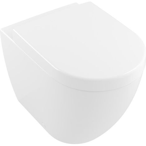 Cuvette Subway 2.0370 x 560 mm, DirectFlush, modèle sur pied, pour installation près du mur, sortie horizontale, sortie verticale possibleavec coude vario, En porcelaine sanitaire Blanc