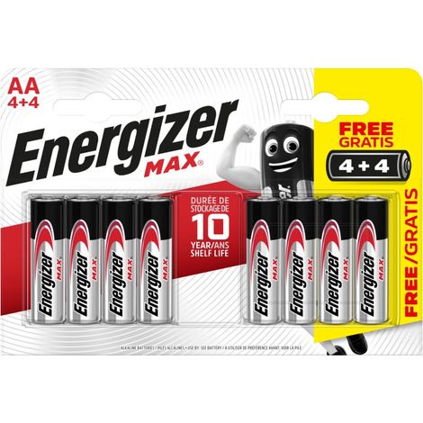 batterie energizer "stilo ultra aa", 4+4 (1/2)