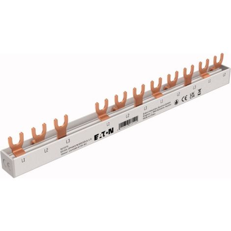 Eaton EP-501070 EVGK Gabelverschienung, 3-phasig, L1 - L2 - L3 - X + L1 - L2 - L3 Phasenschiene (1/3)