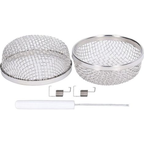 Juego de 2 rejillas de ventilación de acero inoxidable con mosquitera para autocaravanas - JINFGERNE - Protección eficaz contra insectos y la intemperie, 7,1 cm (1/5)